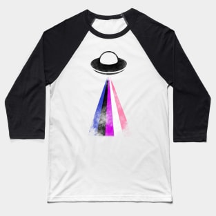 Gaylien Genderfluid Pride UFO Baseball T-Shirt